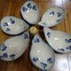 銘々皿　花びら型　練り込み模様入り　6枚の画像