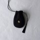 ミニ巾着 お守り袋 ペンダント / Black / cord color：blackの画像
