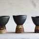 馬上盃（黒釉）(小)Kさまご予約品の画像