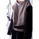 vネックワンピース／長袖col.エッグプラントの画像