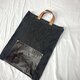 A3サイズ　シンプルトート001 Black denimの画像
