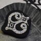 アイヌ文様のビーズ刺繍ブローチ（魚１）の画像