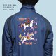 回転木馬/ワクワクを着る!/ジャケット/裏地有/ハンドクラフト/デザイン変更可/防寒/撥水/ネイビーの画像