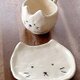 もうすぐ猫の日　猫のマグカップ　小皿の画像