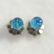 （１点もの）ネオンブルーアパタイトのスタッドピアス（4mm・チタンポスト）