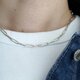 SILVER925 ロングチェーンネックレス 40cmの画像