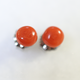 (1点もの)イタリア産赤サンゴのスタッドピアス(5.5mm・チタンポスト)