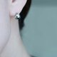 【送料無料】Pt900 ムーンフープピアス 7mm×10mm ペアの画像