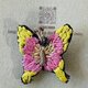 手刺繍ブローチ（蝶々）の画像