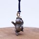狸の腹鼓～月明りの下で～/根付/silver925/正絹根付紐/桐箱付の画像