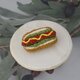ホットドッグのブローチの画像