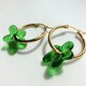love flower earrings  -green-の画像