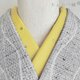 綿の刺繍半衿 辛子色の水玉の画像