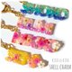 【キラキラシェルのお名前チャーム】名入り レジン 花 フラワー 海 夏 お揃い 席札 英語 イニシャルの画像