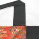 弓巻き　黒×朱草花小紋の画像