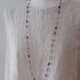 long necklace silk フローライトタンブルの画像
