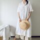 リネンガーゼワンピース(白)の画像