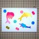 消しゴムはんこ「イルカ・シルエット」６個セットの画像