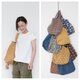 夏のお出かけセット / frill tops white  and kinchaku bagの画像