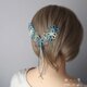 ヘアピン「嫋ヤニ静」（アイボリー×縹×濃青）の画像