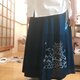 古布リメイク☆藍染めパッチスカート☆夏は木綿が嬉しい77cm丈の画像