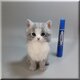 羊毛フェルト　猫　ふさふさな子猫　ねこ　ネコ　猫フィギュアの画像
