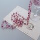 long necklace silk ピンクトルマリン