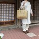 八つ目竹買い物かご大の画像