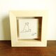 ドローイング「犬と猫/dog＆cat」 ※木製BOX額縁入りの画像