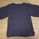 ハープサルレース編みの半袖ニット（コーヒーブラウン）の画像