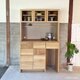 キッチンボード　食器棚　w105　カップボード　キャビネット　オーク材　北欧　日本製　の画像
