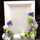 ☆クレイフラワー作品（スミレのフォトフレーム・パープル）☆