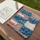 裂き織りコースター（サザンカ・藍・カラスノエンドウ・茜）の画像