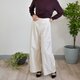 コットンリネンタックパンツ:アイボリーの画像