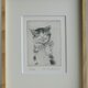 まねき猫・2023/銅版画(額あり）の画像