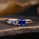 6月誕生石 アレキサンドライト アニバーサリーリング 9月誕生石 ブルーサファイアリング カップルリング ギフト