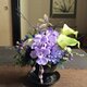 仏花   真珠の涙    星  （仏花、Lサイズ、造花、花器付き、お盆、お彼岸、）の画像