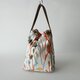 velvet jacquard one-handle bag [creem/botanical]の画像