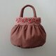 FRANCE ANTIQUE LACE MARU BAG [BRICK]の画像