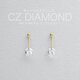 耳が痛くなりにくいイヤリング つけっぱなしOK! サージカルステンレス AAAグレード キュービックジルコニア