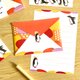 イワトビペンギンのレターセット（シール付き）洋2封筒 A5便箋 手紙 お礼状 ファンレター 動物 ペンギン 可愛い おしゃれの画像