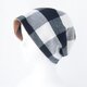 ゆったり暖かリバーシブルの帽子　黒チェック　キャメル　起毛(CNR-009-BCC)の画像
