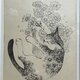 猫　銅版画　額入りの画像