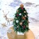 プリザーブドグリーンのクリスマスツリー（シルバー系ボール）　/プリザーブドフラワー/クリスマス/インテリア/冬支度　の画像