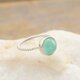 Sea Blue Chalcedony Ring　シーブルーカルセドニーの縄目リング　silver925の画像