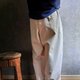バックポケット ワークパンツ 白 　の画像