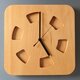 掛け時計（木製・無垢）Wood Wall Clock WS-S1　ビーチの画像