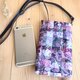 リバティ　スマホポーチ　持ち手/ショルダー　帆布裏地　本革ベルト＜Archive Gingham＞(アーカイブギンガム)PPの画像