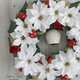 クリスマスリース（7）～ポインセチア～ 　34cm（造花）の画像