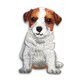 アップリケワッペン ベビードッグ　ジャックラッセルテリア犬　UI　w-1888の画像